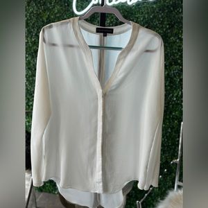 liquid New York white split back top